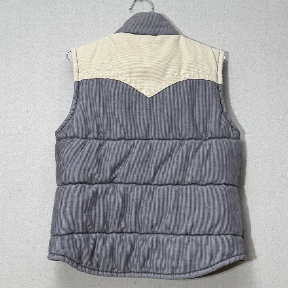 True‎ Religion Carter Vest Jacket Logo two tone Corduroy Men's L western